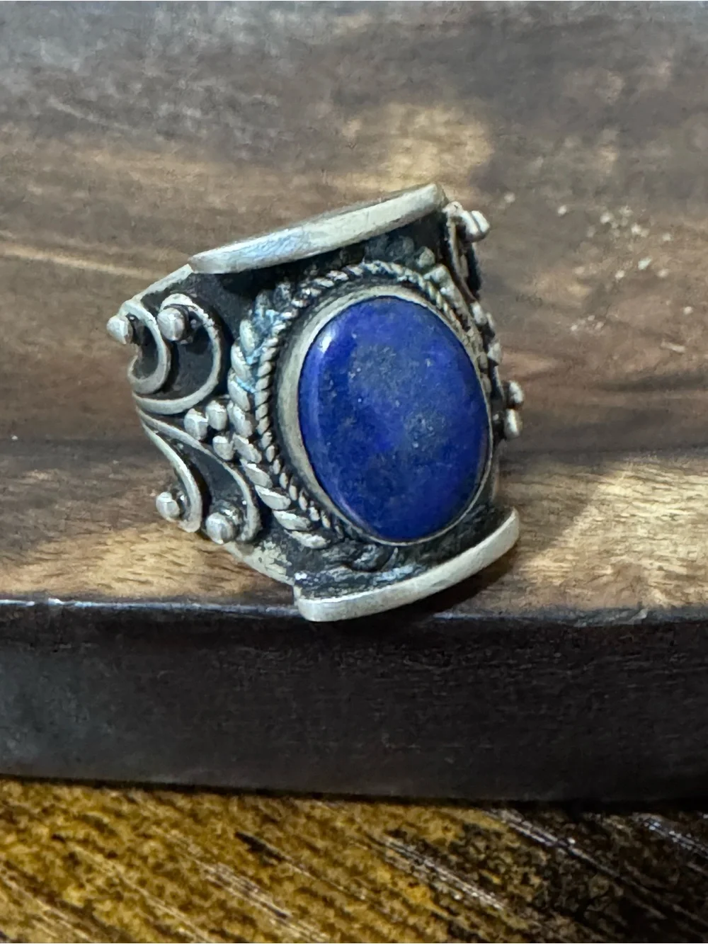 vintage  Lapis Statement Ring Ring size 8